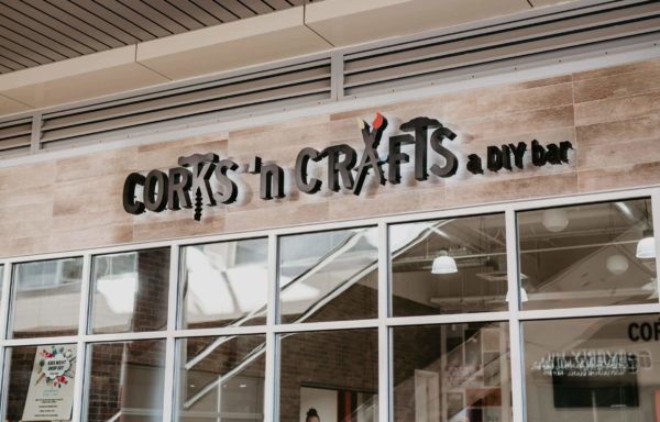 Corks N Crafts storefront at Downtown Summerlin