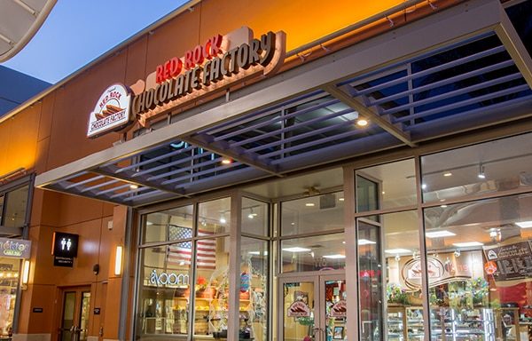Red Rock Chocolate Factory storefront at Downtown Summerlin