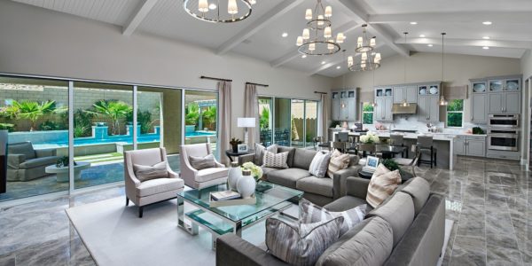Living Room at Scots Pine by Richmond American Homes in Summerlin