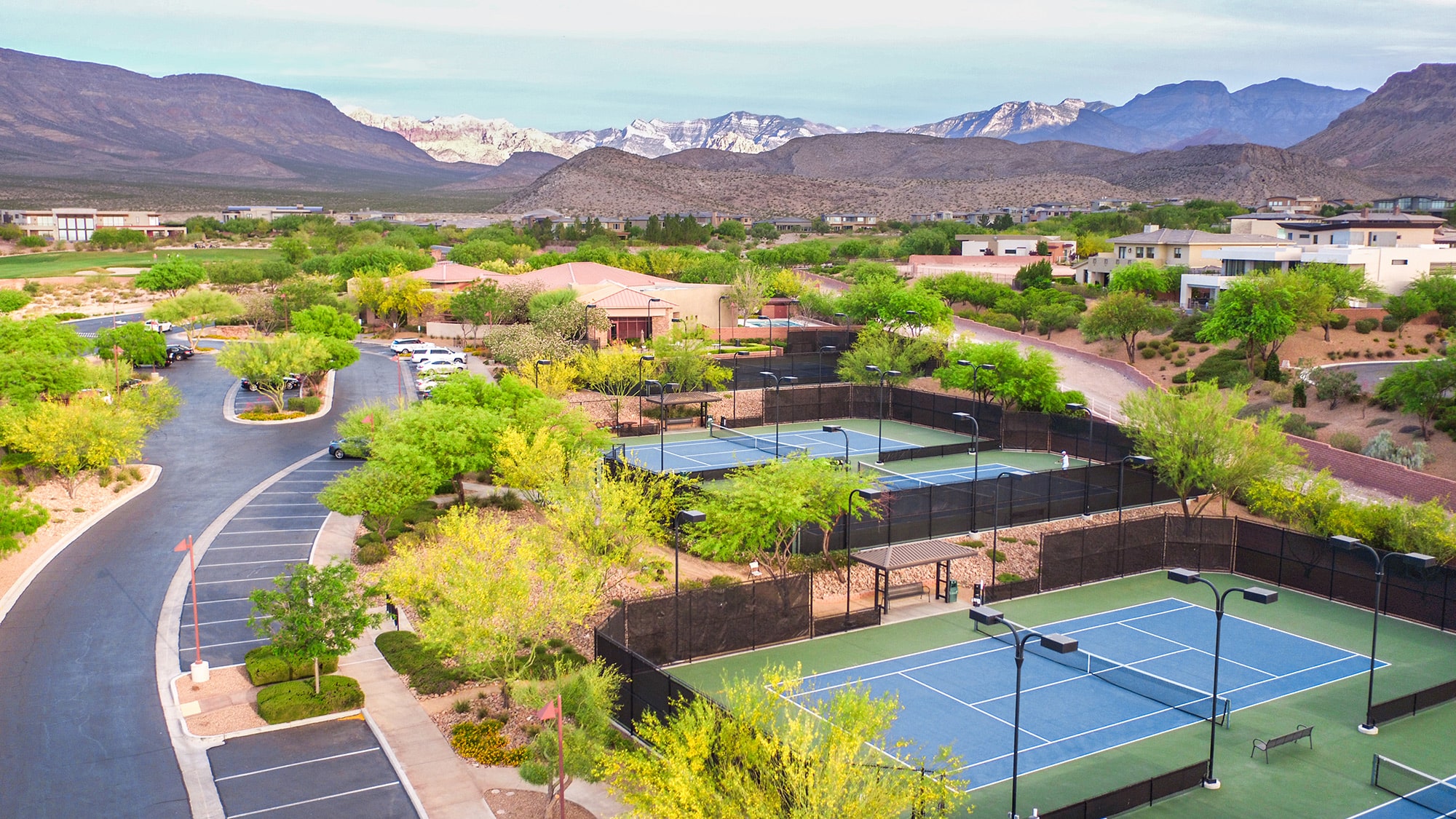 Tennis courts in the Ridges in Summerlin