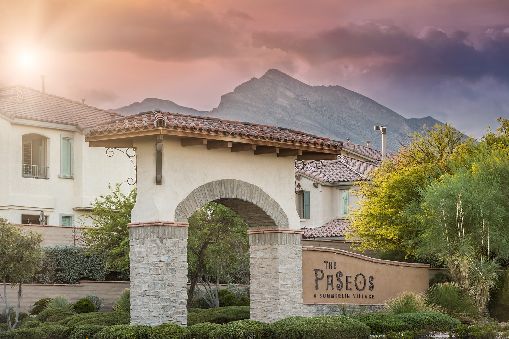 The Paseos monument sign in Summerlin