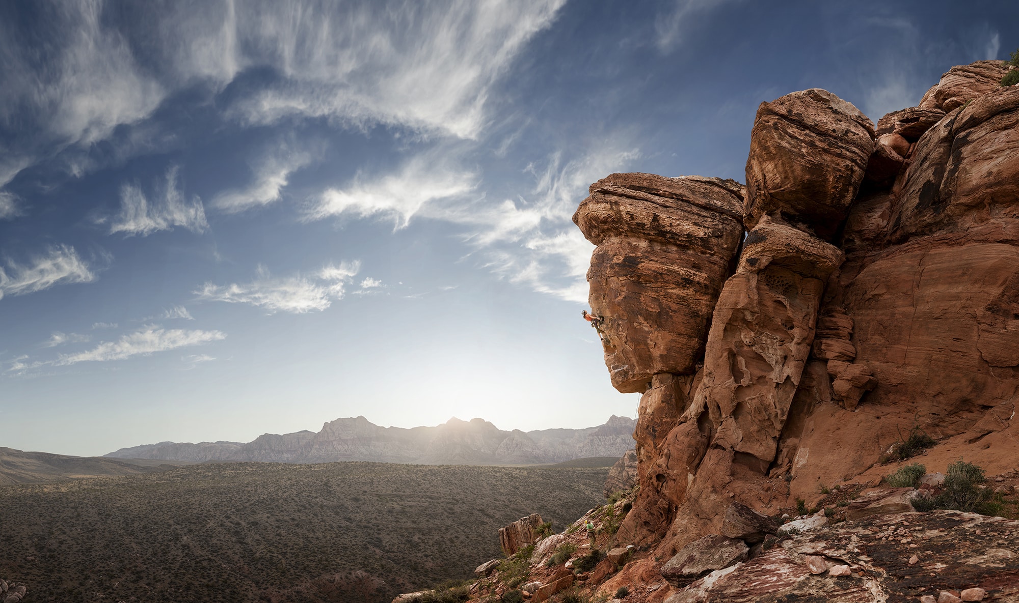 Mountain climber at Red Rock National Conservation Area