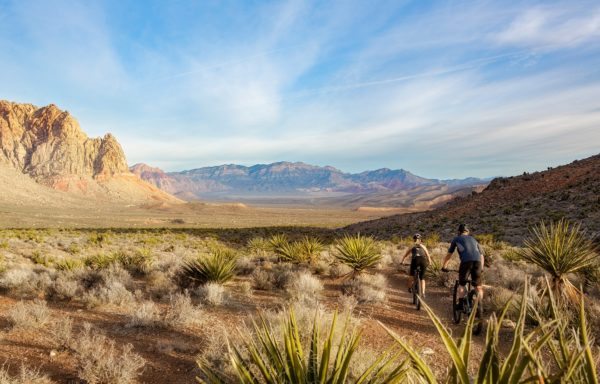 Two Bikers on a trail at Red Rock National Conservation Area