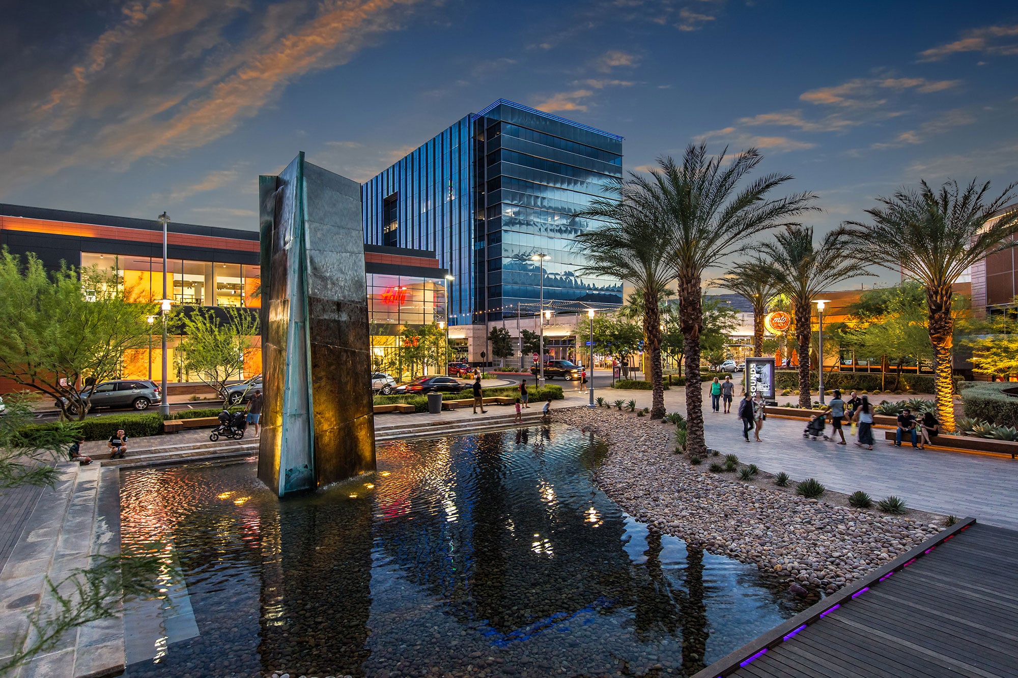 Dining Arroyo at sunset in Downtown Summerlin