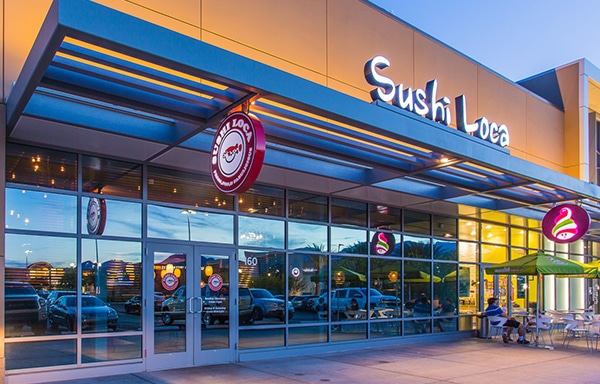 Sushi Loca storefront at Downtown Summerlin