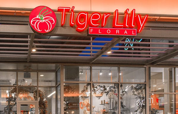 Tiger Lily Floral storefront at Downtown Summerlin