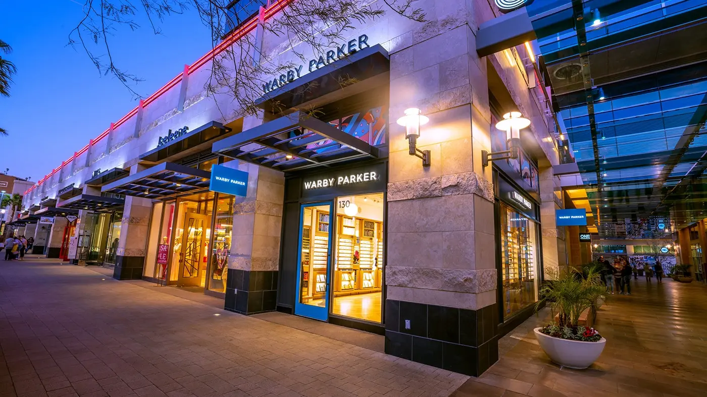 Warby Parker storefront at Downtown Summerlin