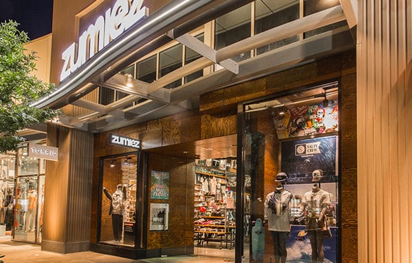 Storefront of Zumiez at Downtown Summerlin