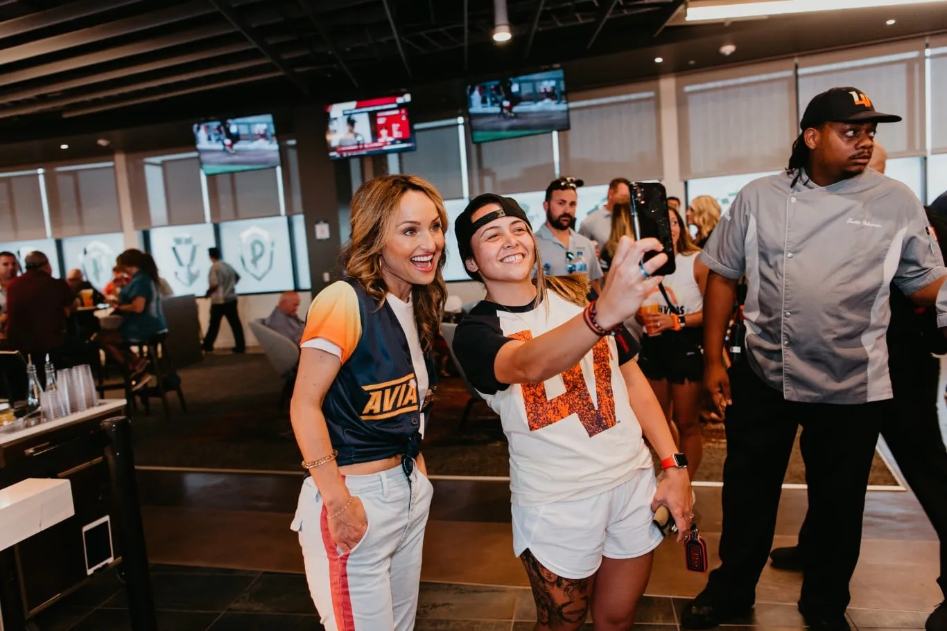 Giada with fan taking a selfie at Las Vegas Ballpark