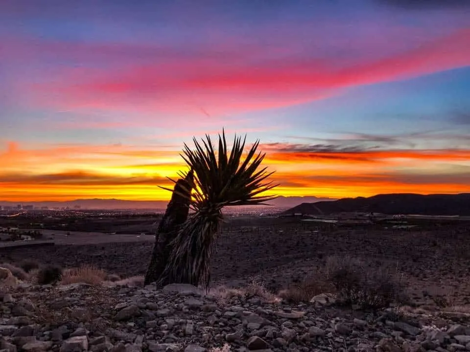 Sunset at Red Rock National Conservation Area in Summerlin