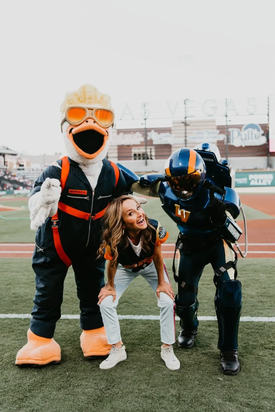 Giada with Aviator and Spruce the Goose at Las Vegas Ballpark