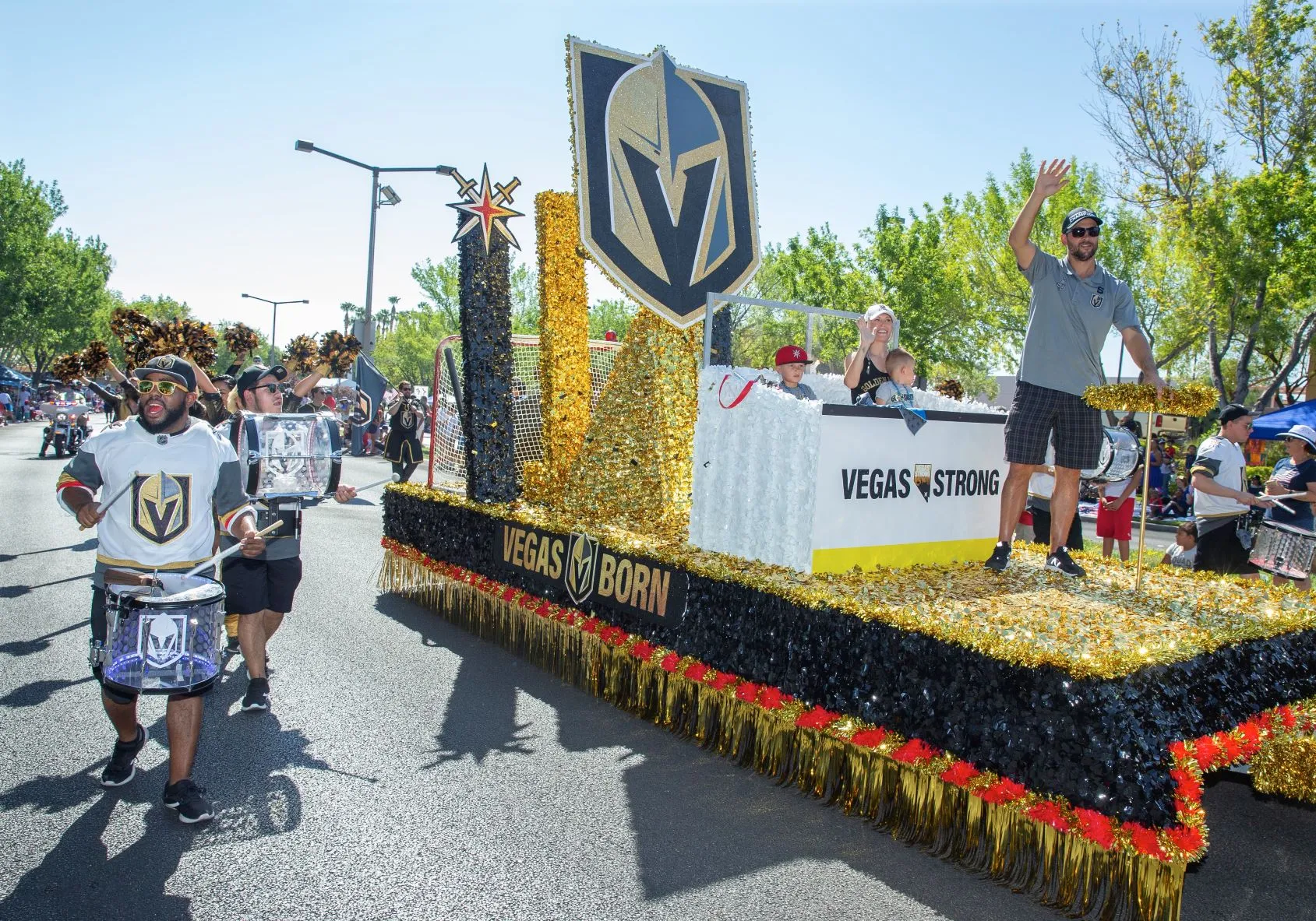 Vegas Golden Knight float at Fourth of July Parade in Summerlin