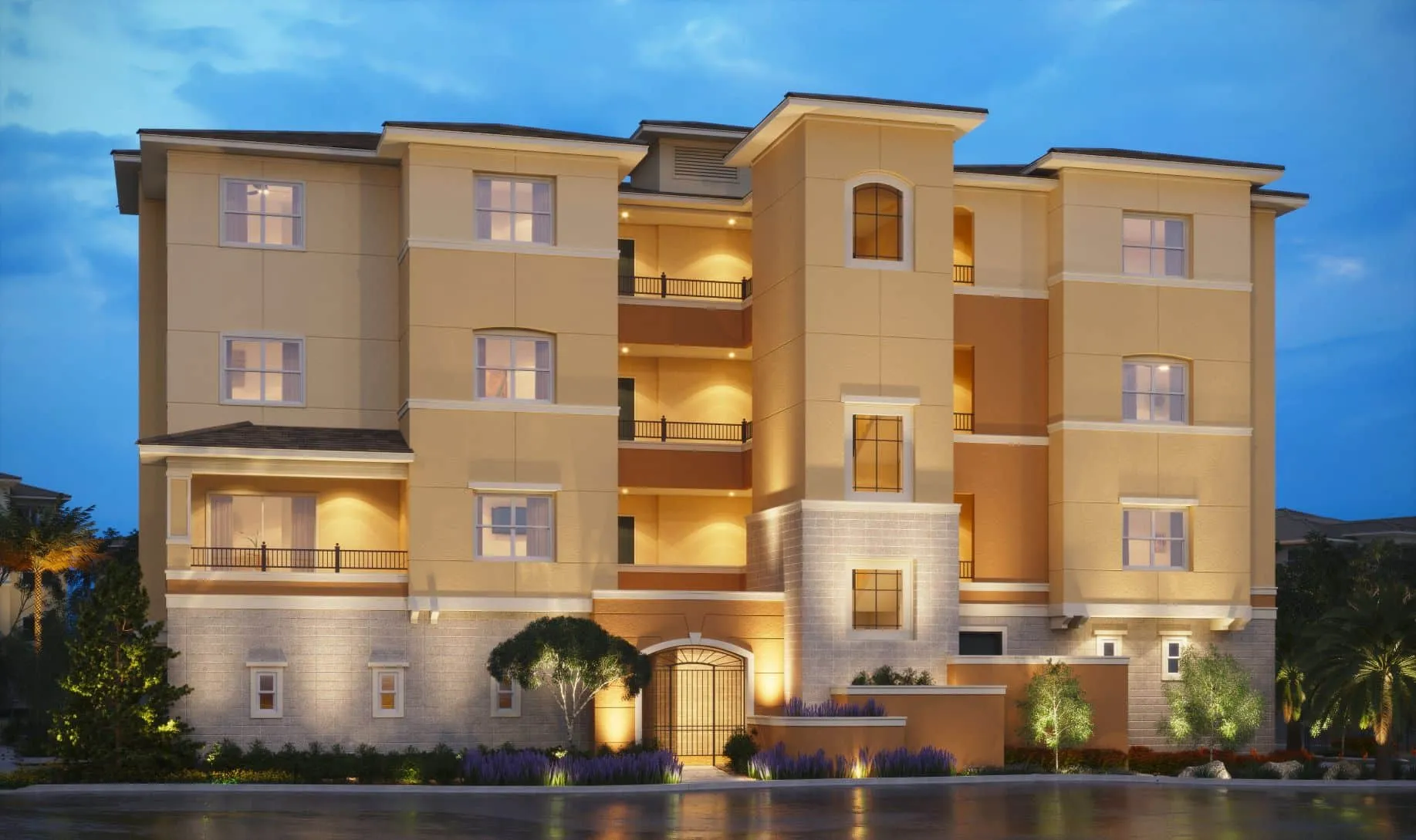 Exterior building at Mira Villa by Toll Brothers in Summerlin
