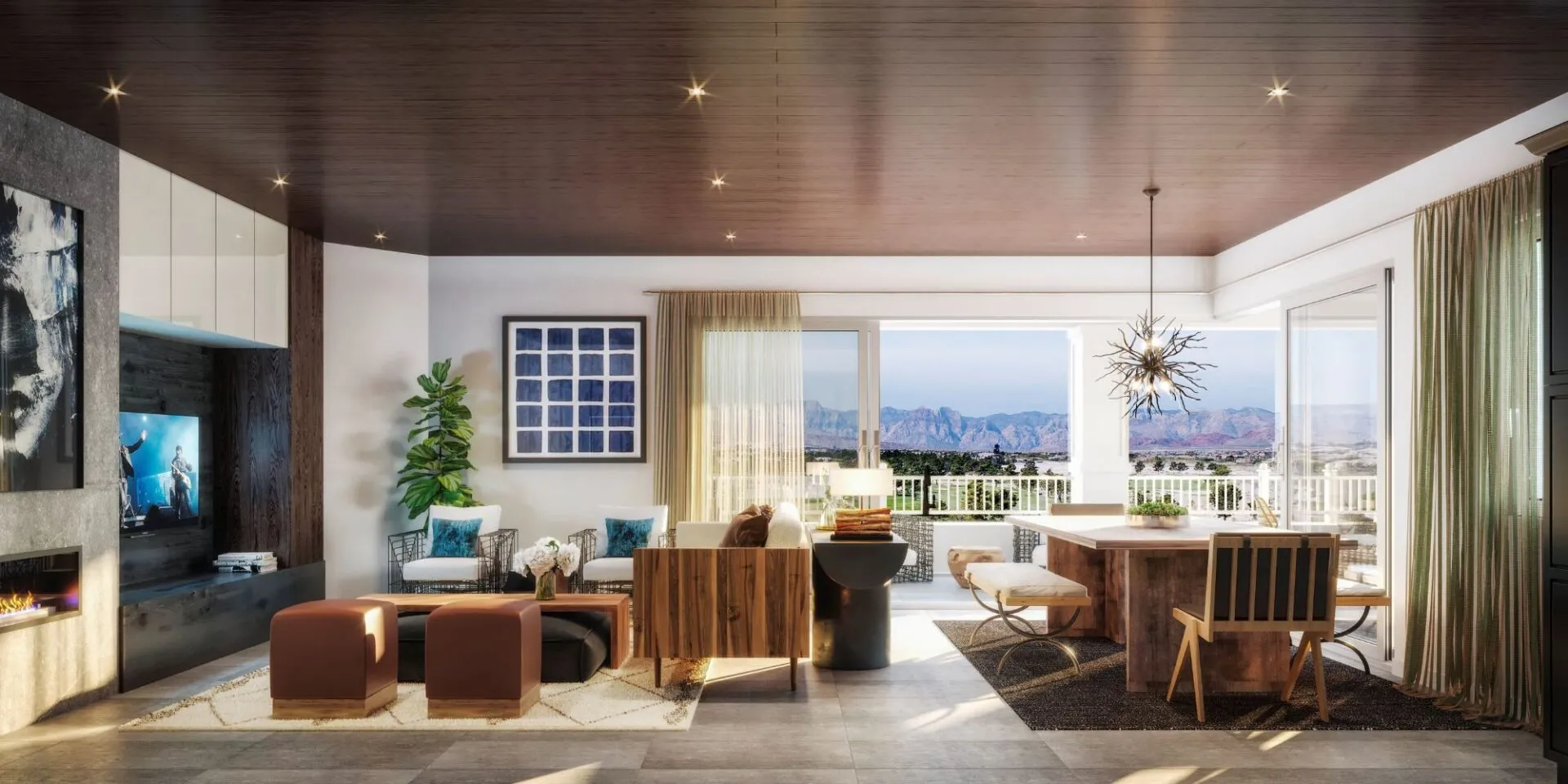 Living Room at Mira Villa by Toll Brothers in Summerlin