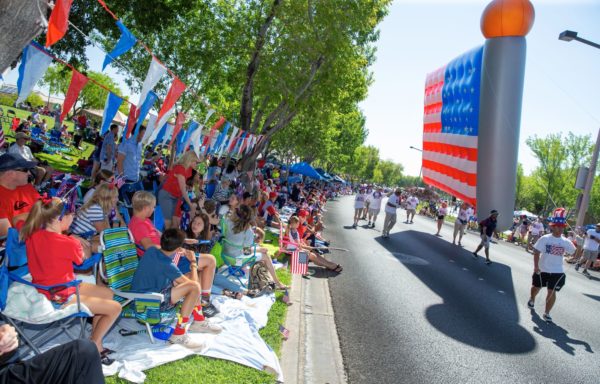 American flag float in Fourth of July Parade in Summerlin