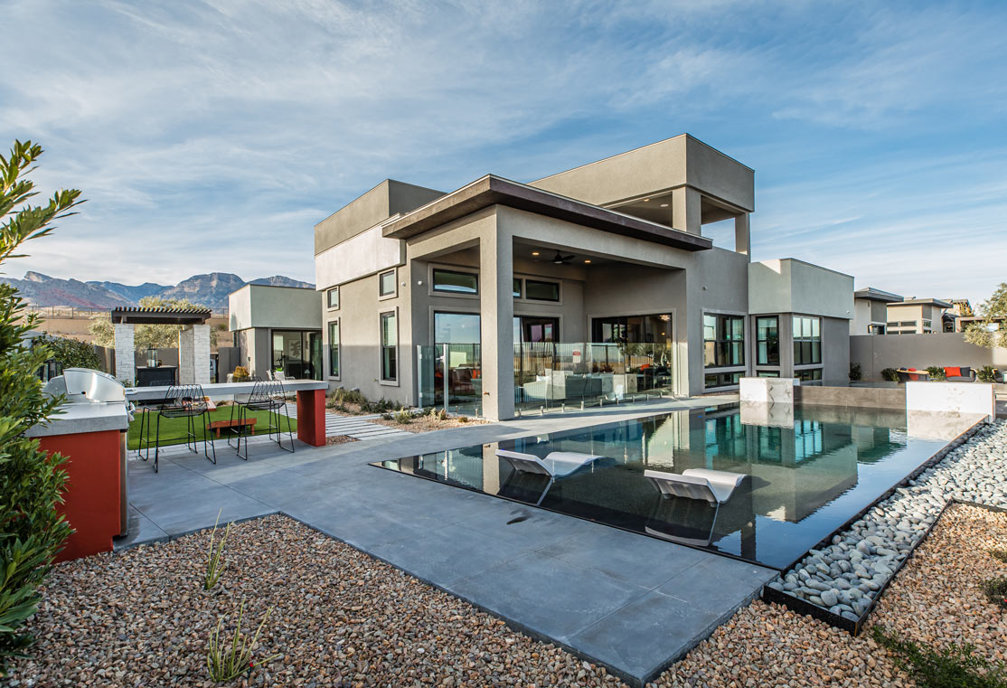 Backyard at Sandalwood by Pardee Homes in Summerlin