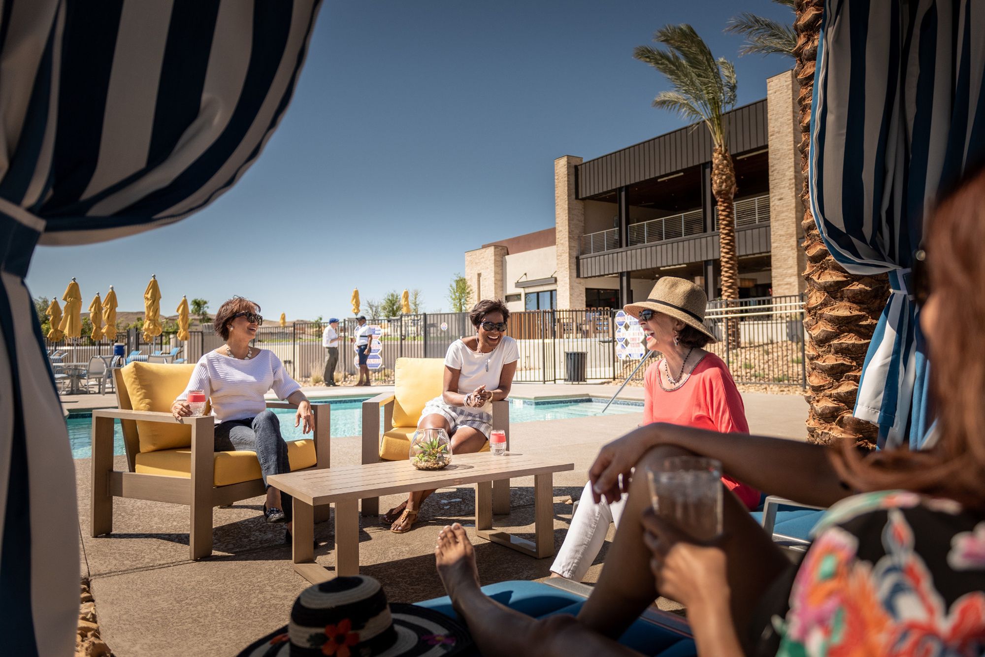 Senior Citizens at the pool at Trilogy by Shea Homes in Summerlin