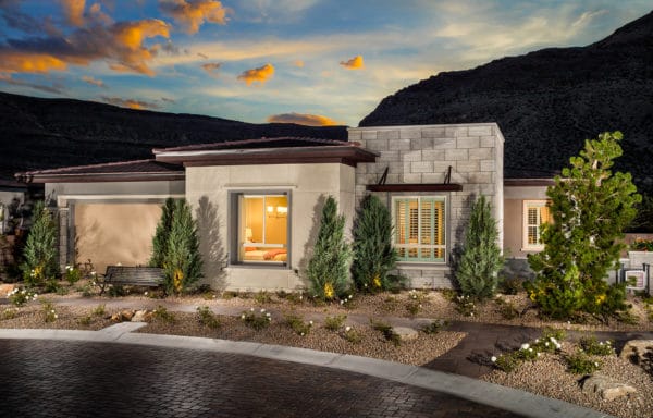 Front Elevation of Bristol Bay Model in Regency by Toll Brothers in The Cliffs in Summerlin