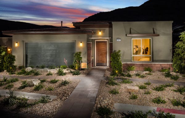 Front Elevation of Delamar Model in Regency by Toll Brothers in The Cliffs in Summerlin