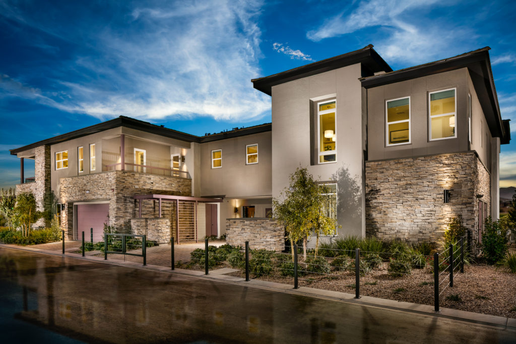 Front Elevation B of Fairway Hills by Toll Brothers in The Ridge in Summerlin