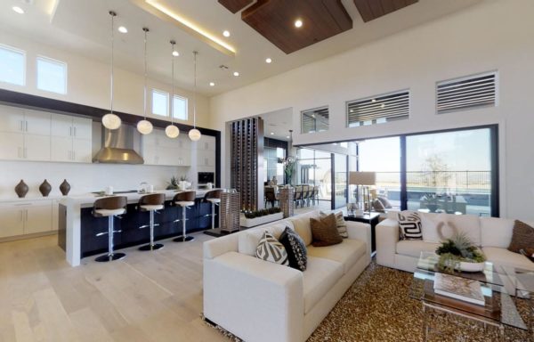 White Living Room at Mesa Ridge by Toll Brothers in Summerlin