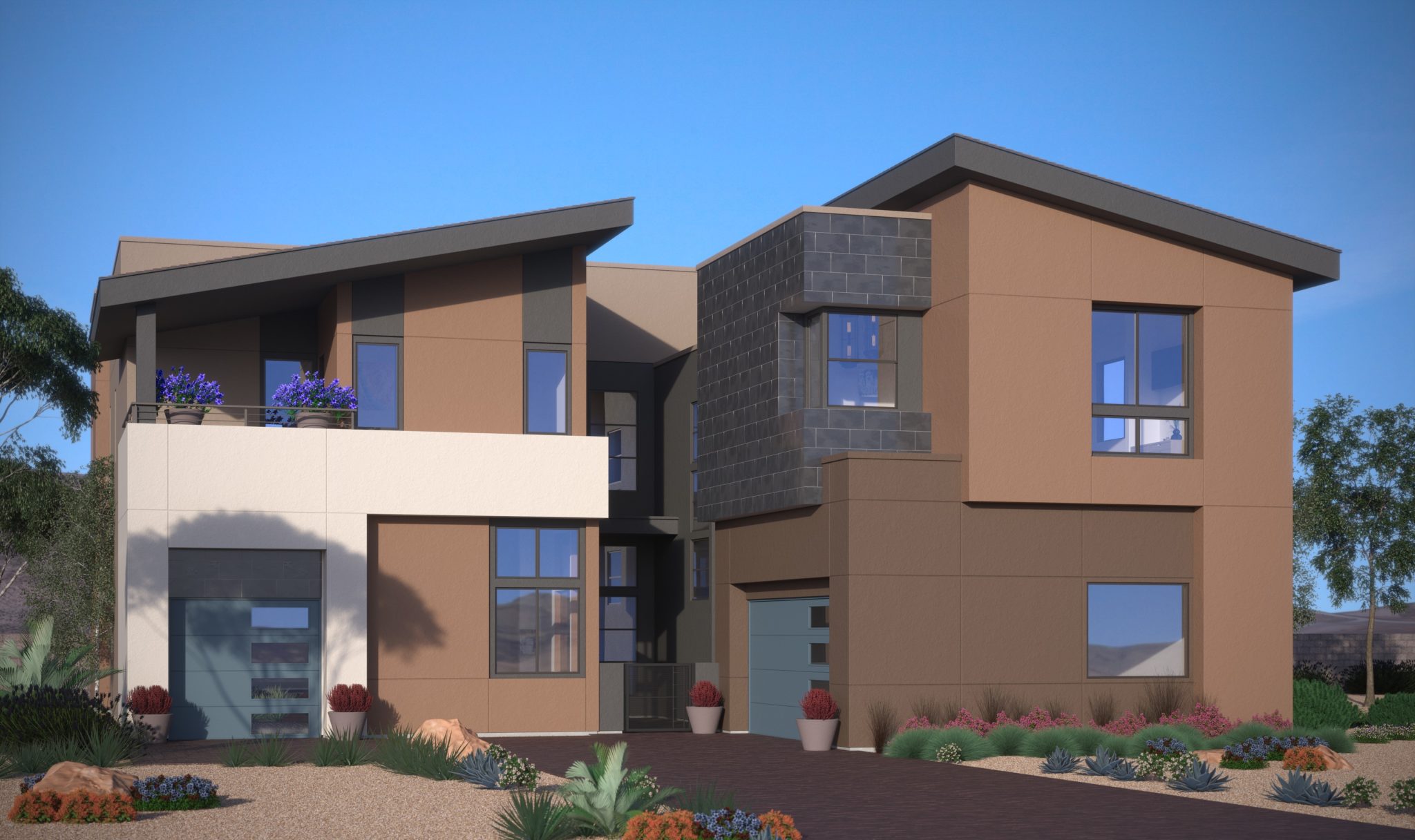 Front Elevation B of Knoll in Sky View Collection in Mesa Ridge by Toll Brothers in The Mesa in Summerlin