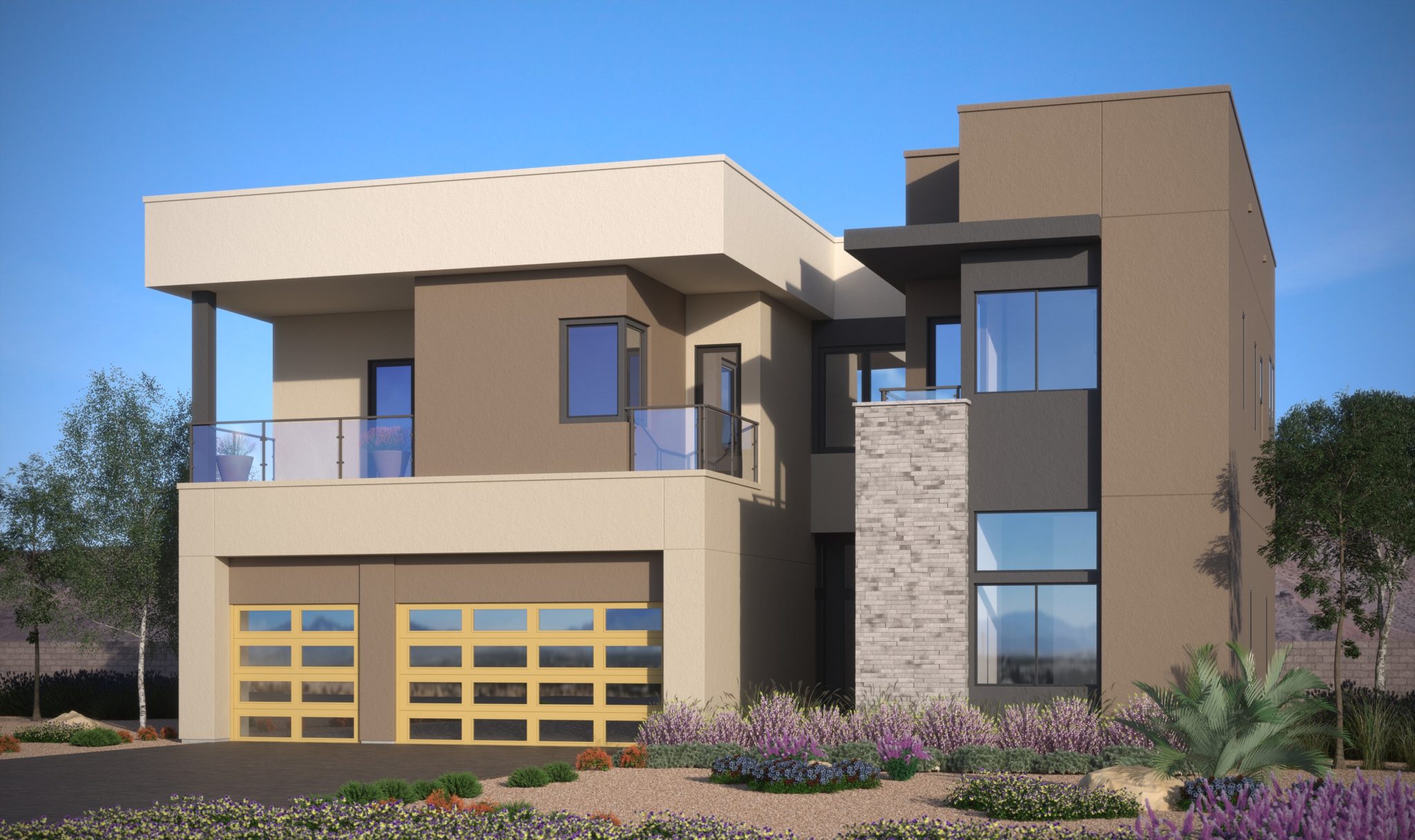 Front Elevation D of White Rock in Sky View Collection in Mesa Ridge by Toll Brothers in The Mesa in Summerlin
