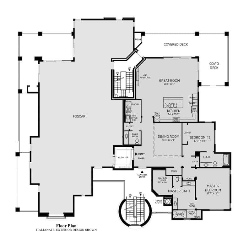 Floorplan of Brenta Elite in Mira Villa by Toll Brothers in The Canyons in Summerlin