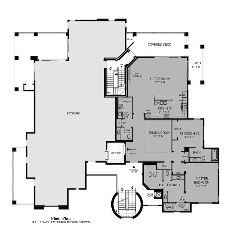 Floorplan of Brenta in Mira Villa by Toll Brothers in The Canyons in Summerlin