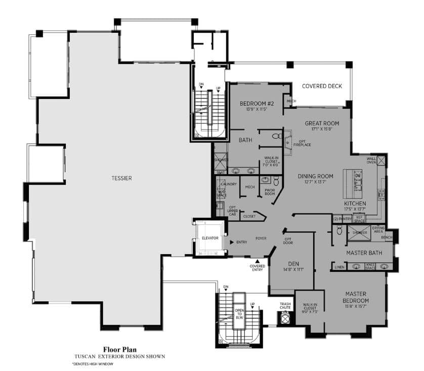 Floorplan of Contarini Elite in Mira Villa by Toll Brothers in The Canyons in Summerlin