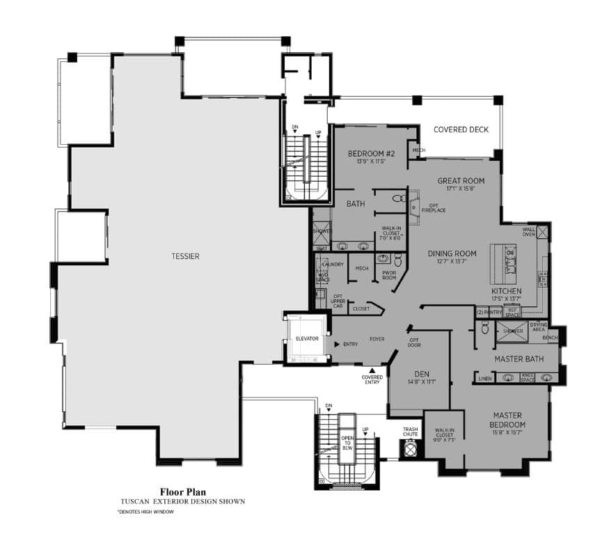 Floorplan of Contarini in Mira Villa by Toll Brothers in The Canyons in Summerlin