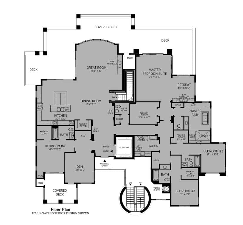 Floorplan of Valmarana in Mira Villa by Toll Brothers in The Canyons in Summerlin
