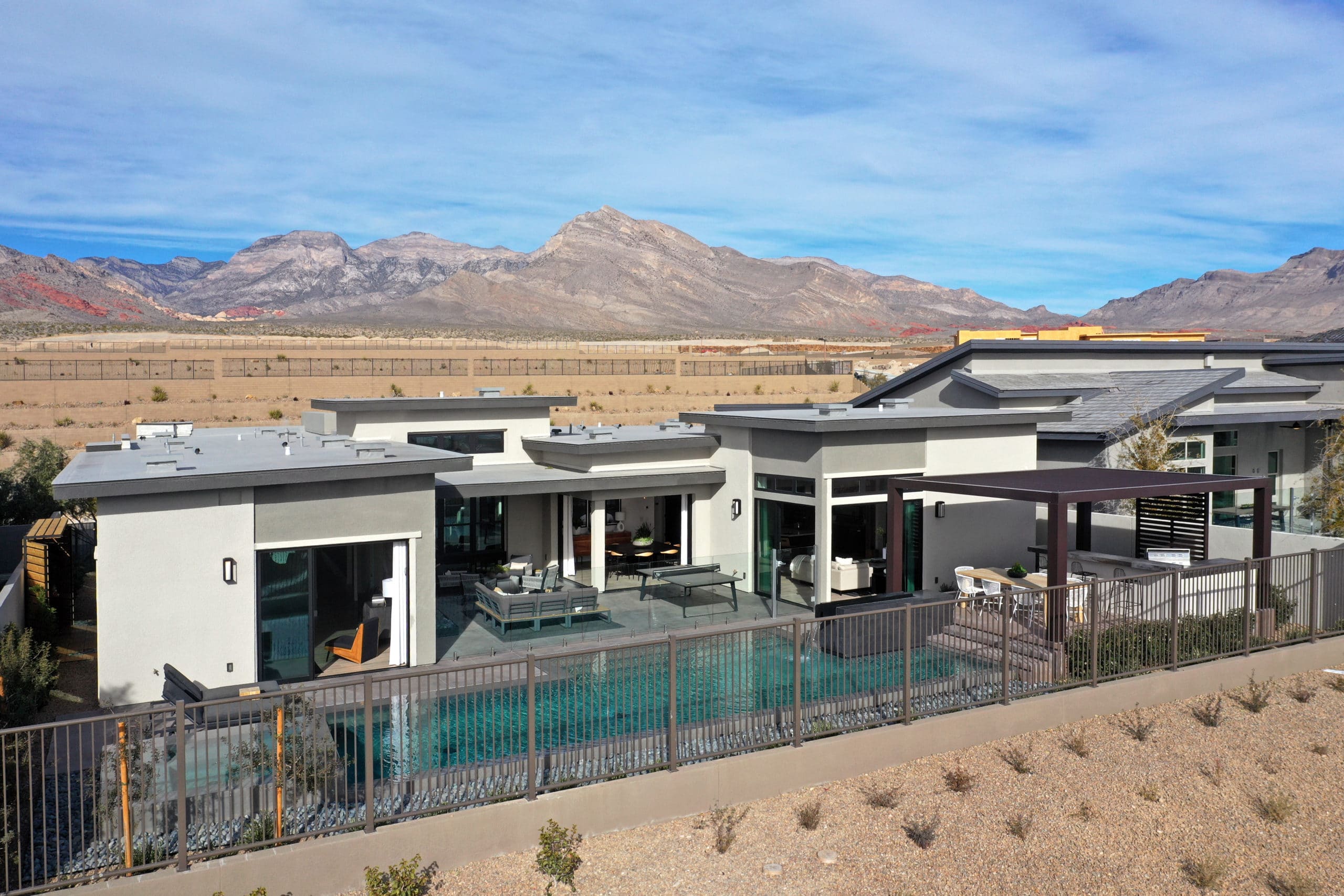 Rear Elevation of Plan 2 Model in Sandalwood by Pardee Homes in Stonebridge in Summerlin