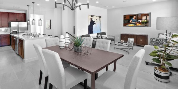 White Living room at Santa Rosa by Lennar Homes in Summerlin