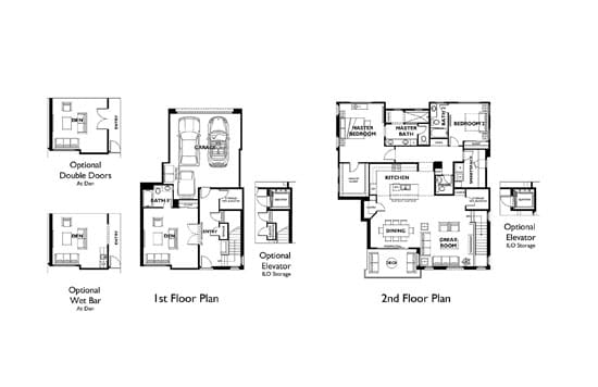 Floorplan of Inspire in Modern Collection in Trilogy by Shea Homes in South Square in Summerlin