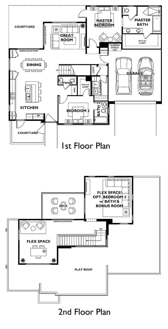 Floorplan of Radiant in Luxe Collection in Trilogy by Shea Homes in South Square in Summerlin