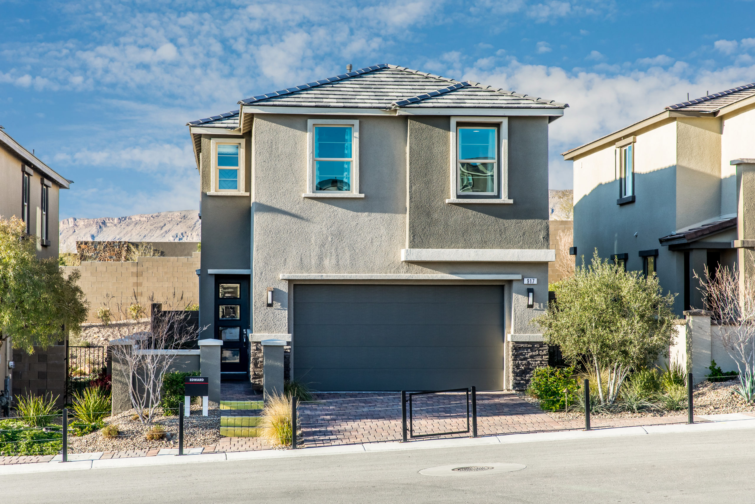 Front Elevation of Edward Model in Skye Knoll by Richmond American Homes in Skye Knoll in Stonebridge in Summerlin