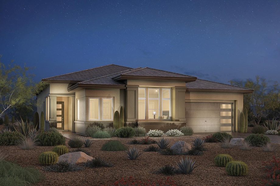 Front Elevation of Eclipse in Shadow Point by Toll Brothers in Stonebridge in Summerlin