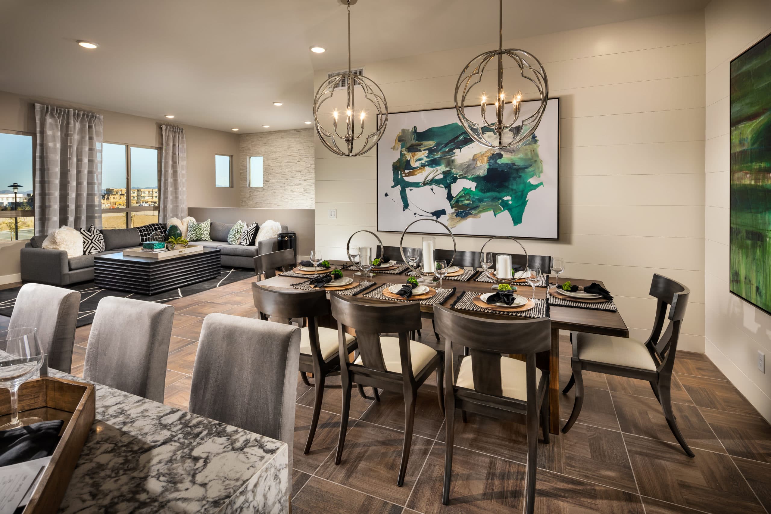 Dining Room in Viewpoint Model in Modern Collection in Trilogy by Shea Homes in South Square in Summerlin