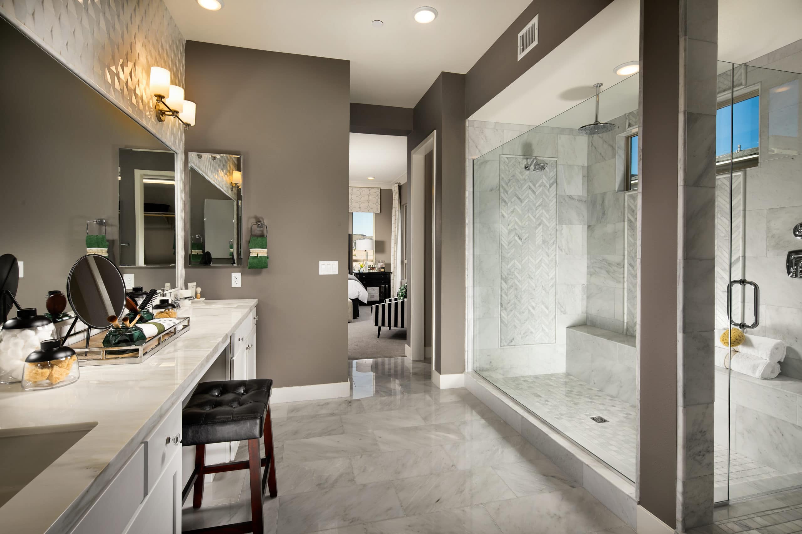 Master Bath in Viewpoint Model in Modern Collection in Trilogy by Shea Homes in South Square in Summerlin