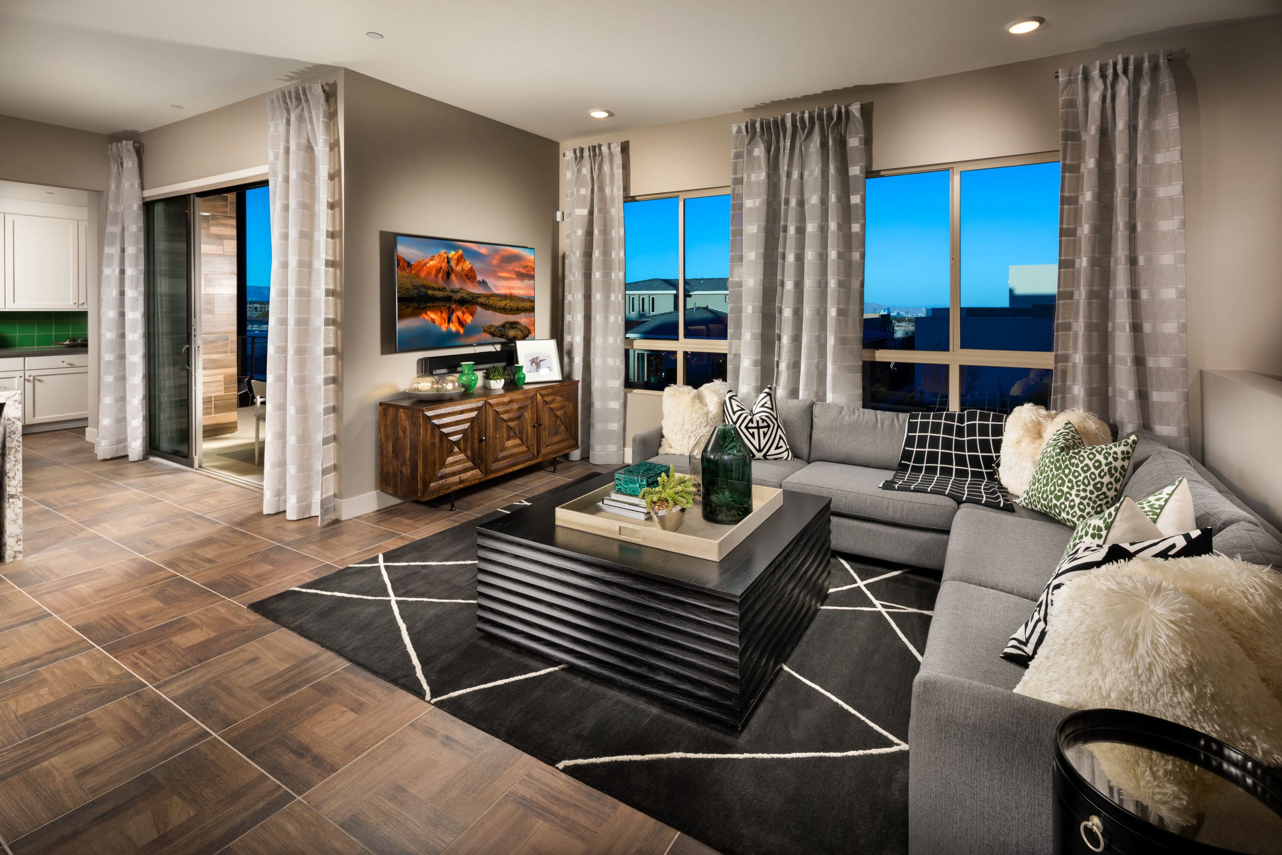 Living Room in Viewpoint Model in Modern Collection in Trilogy by Shea Homes in South Square in Summerlin