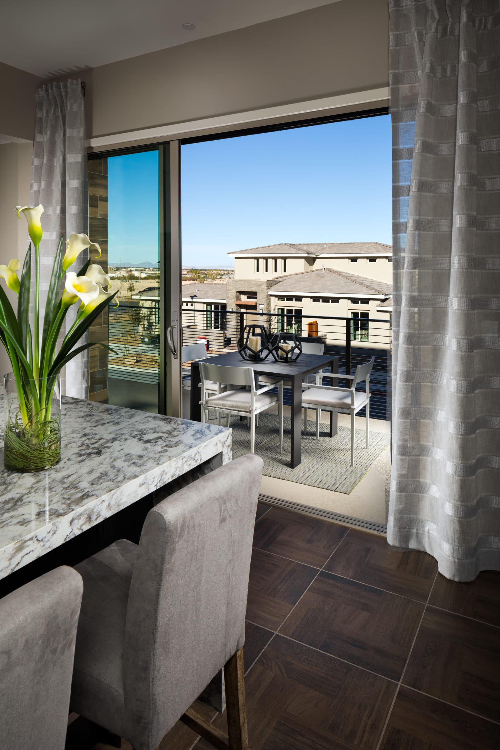 Patio in Viewpoint Model in Modern Collection in Trilogy by Shea Homes in South Square in Summerlin