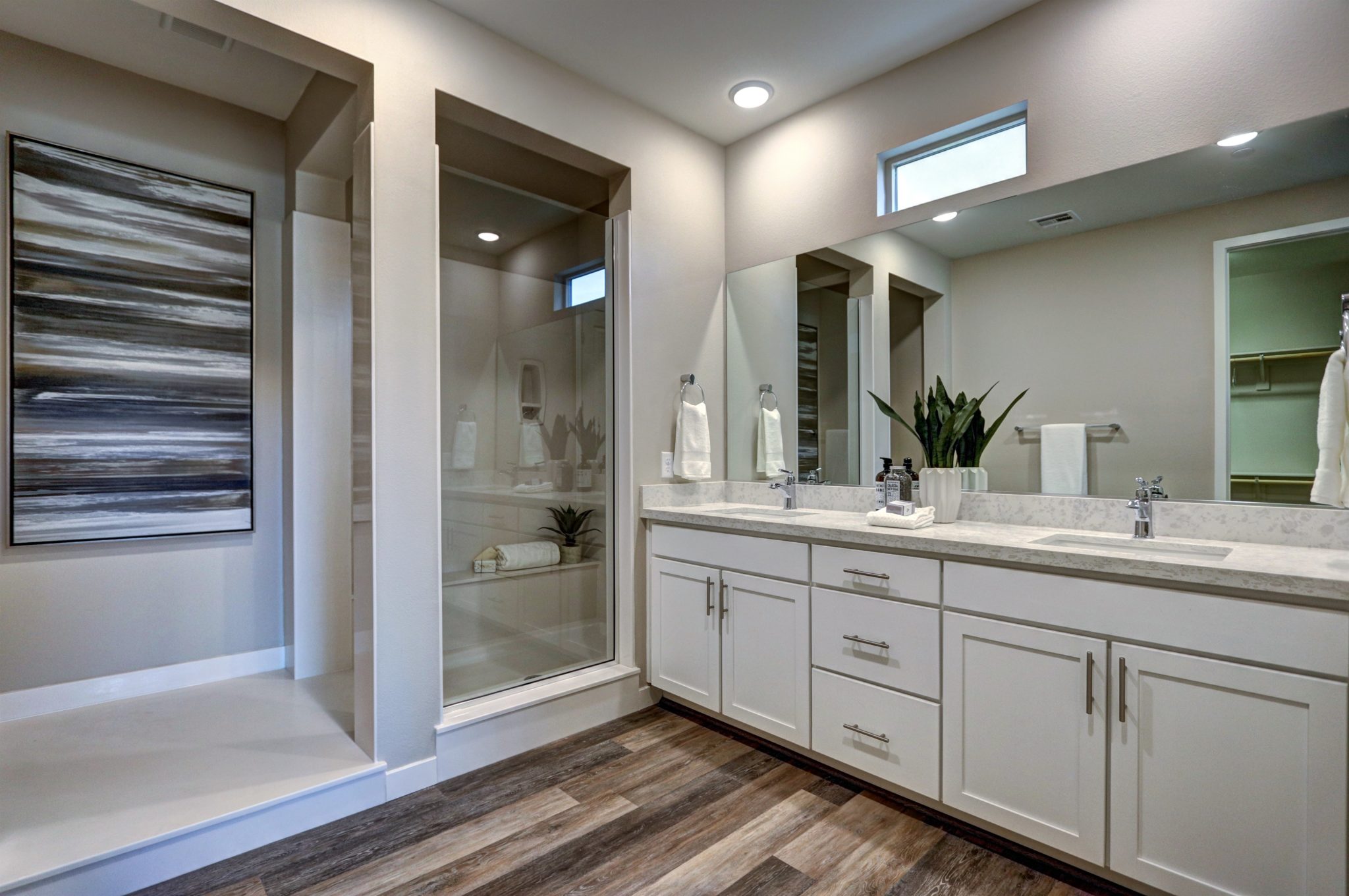 Master Bath in Reflect in Resort Collection in Trilogy by Shea Homes in South Square in Summerlin