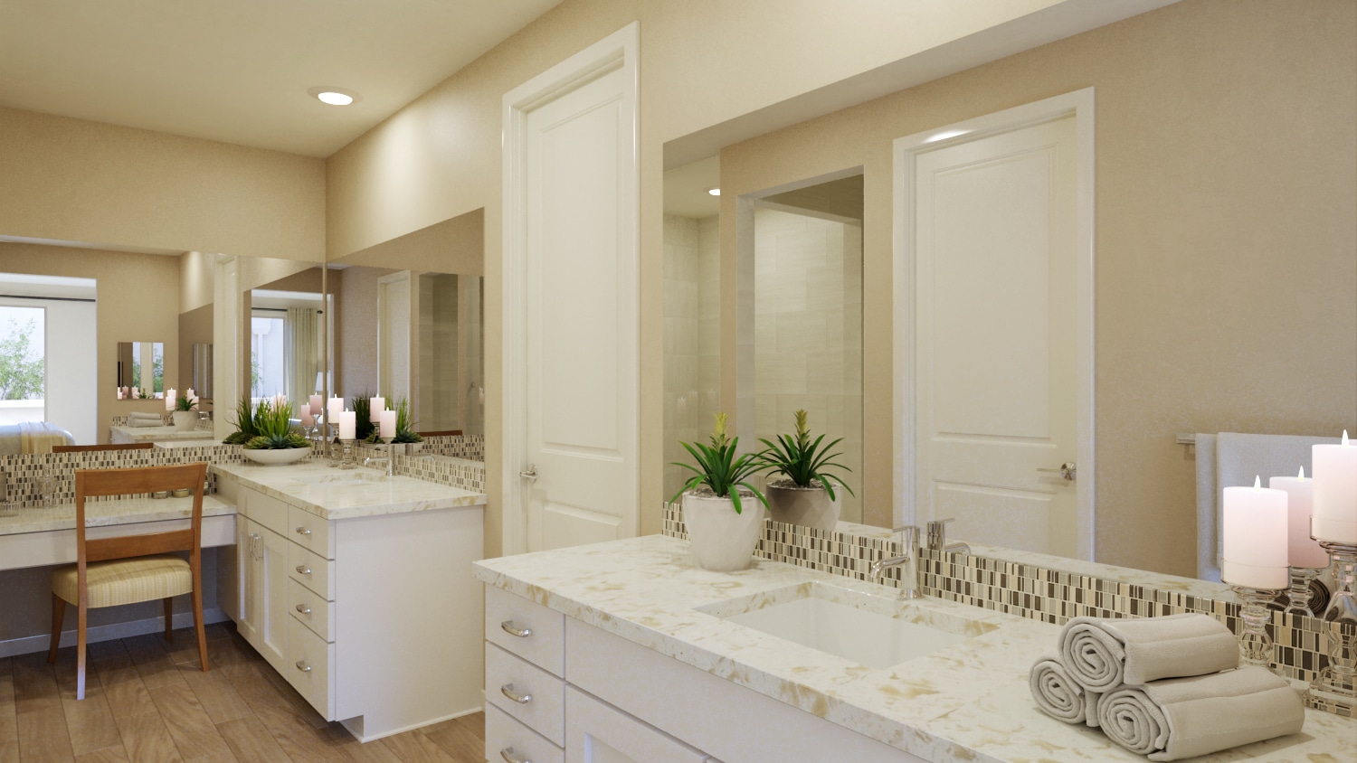 Master Bath in Explore in Resort Collection in Trilogy by Shea Homes in South Square in Summerlin