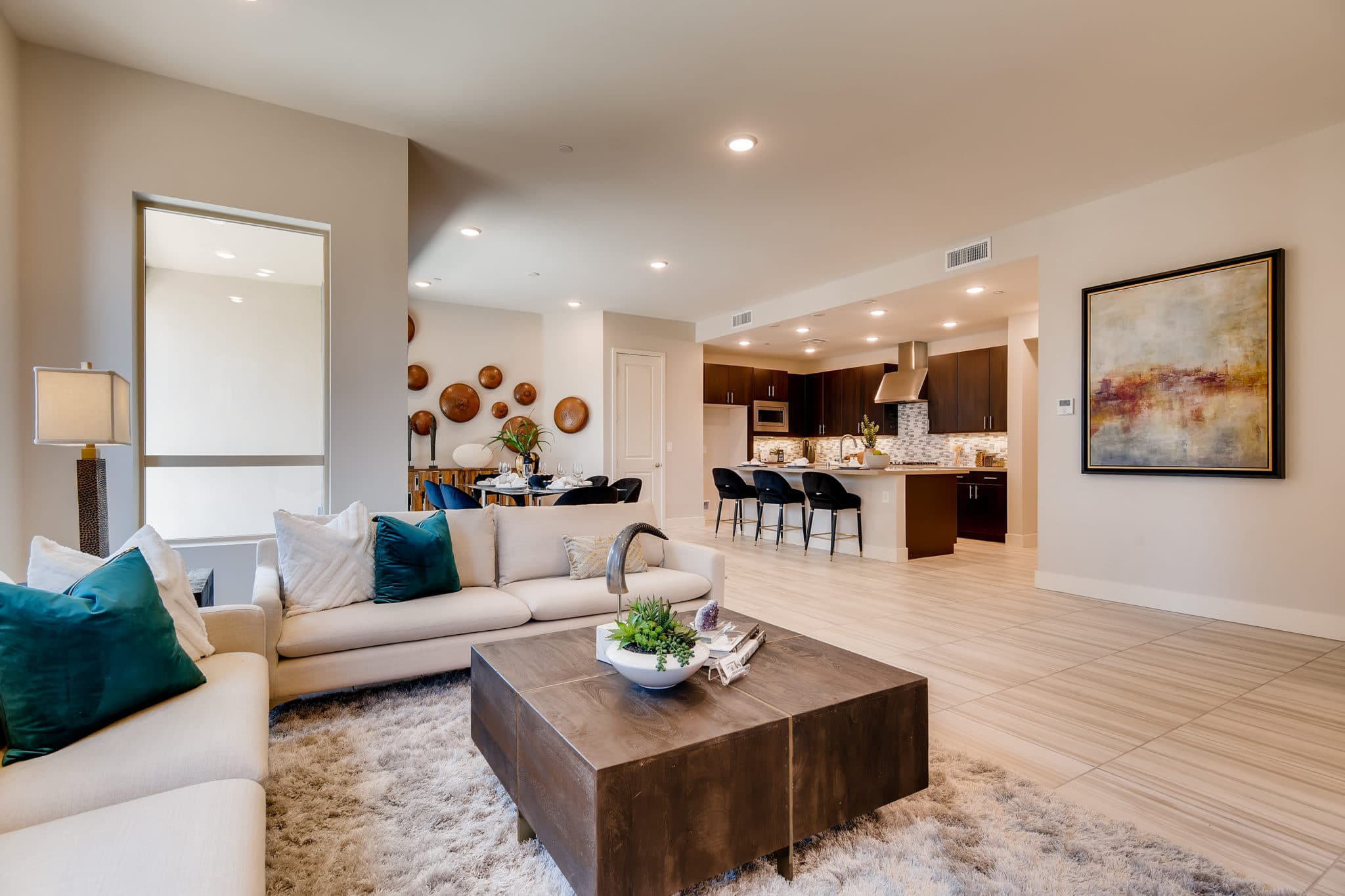 Great Room in Inspire in Modern Collection in Trilogy by Shea Homes in South Square in Summerlin