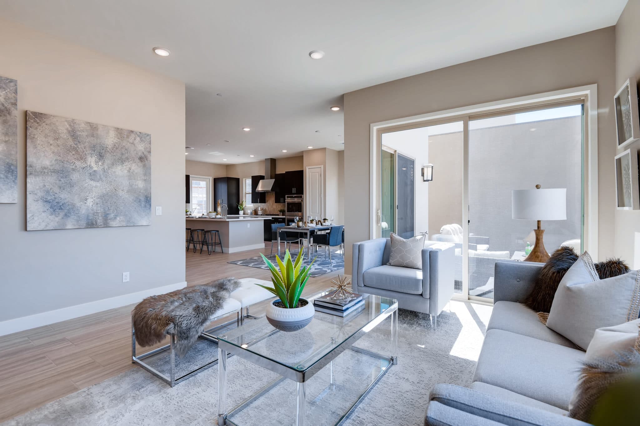 Great Room in Luminous in Luxe Collection in Trilogy by Shea Homes in South Square in Summerlin