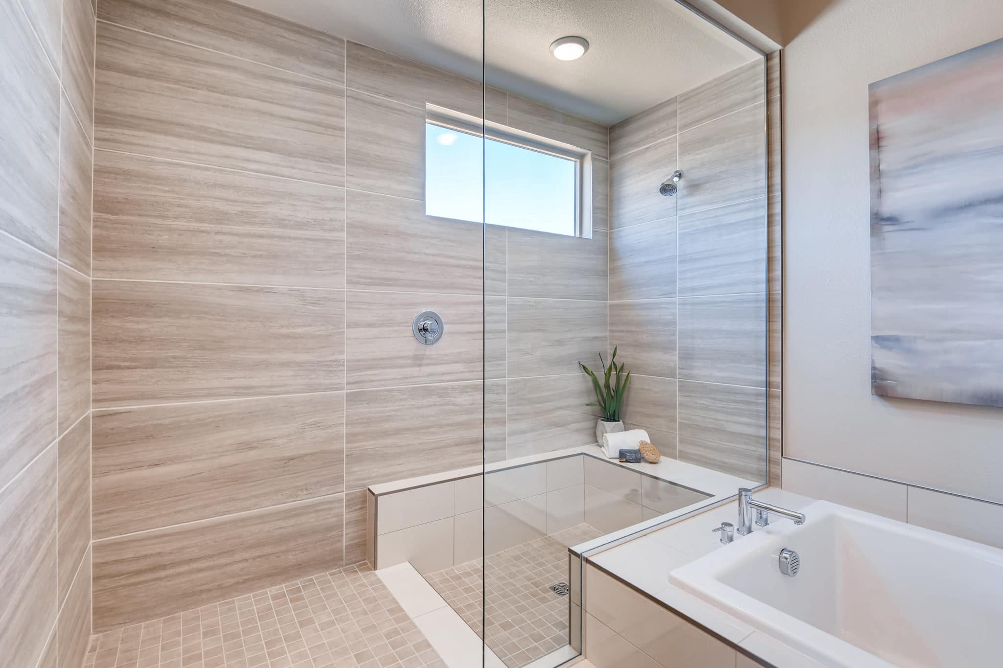 Master Bath in Luminous in Luxe Collection in Trilogy by Shea Homes in South Square in Summerlin