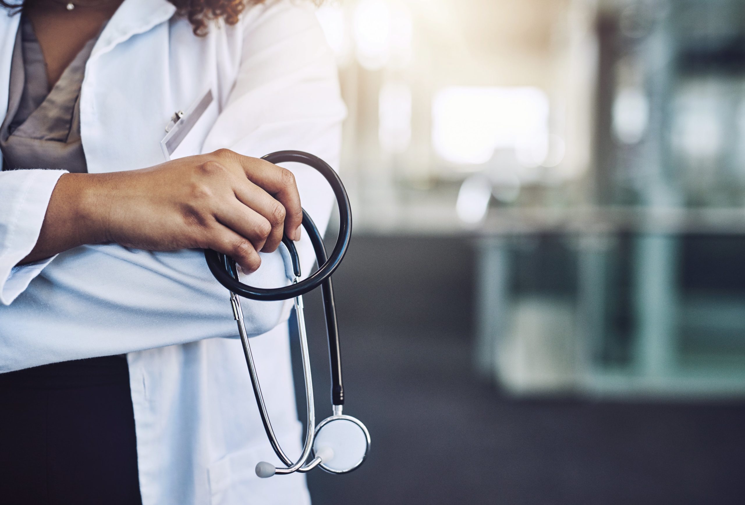 Doctor holding a stethoscope