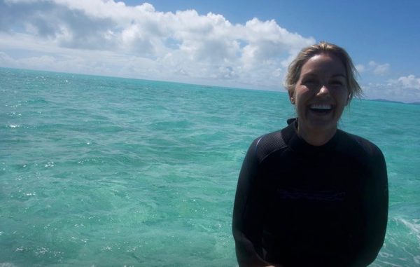 Pam Eichner in the ocean