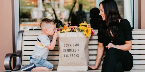 Mother and her son at Downtown Summerlin